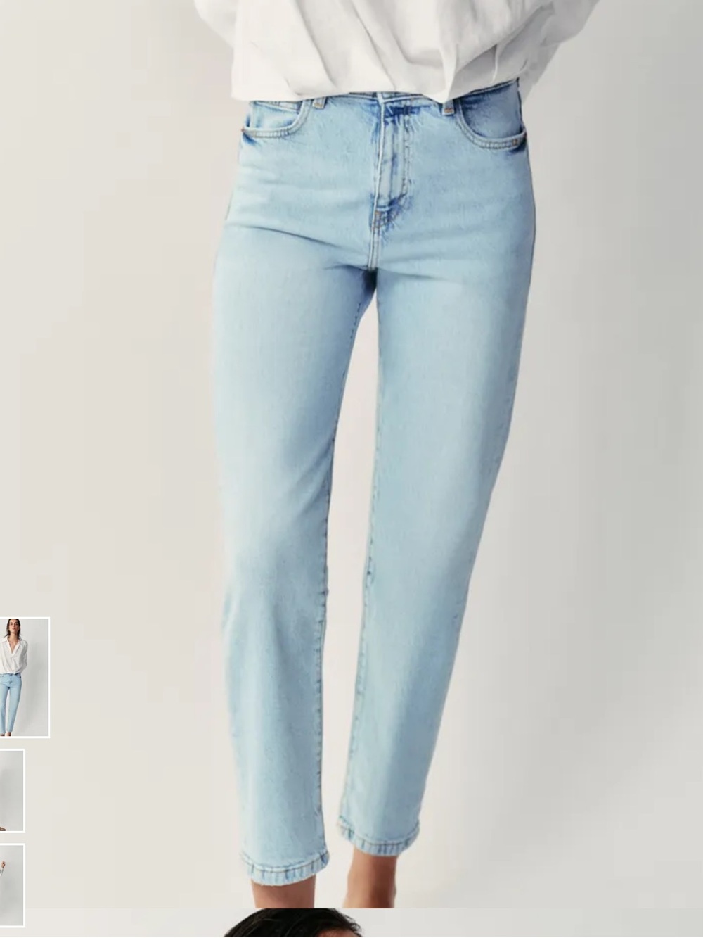 Zara Light Blue Straight-Leg Women's Jeans